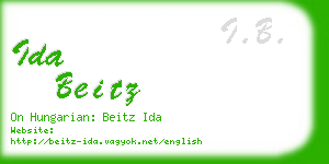 ida beitz business card